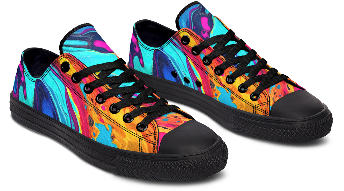 Liquid Abstract Colorful LowTops