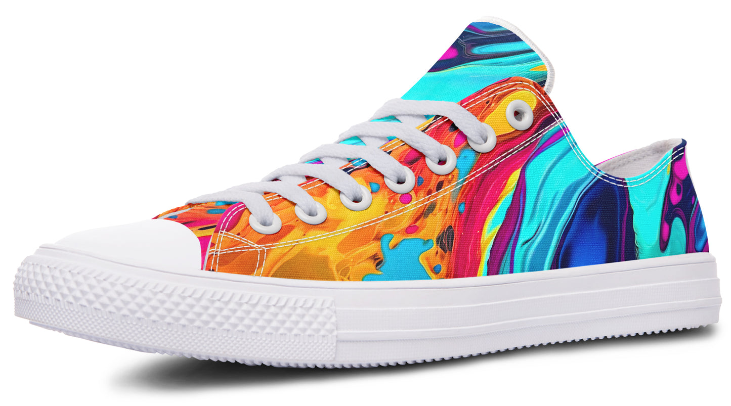 Liquid Abstract Colorful LowTops