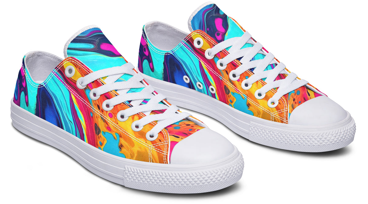 Liquid Abstract Colorful LowTops