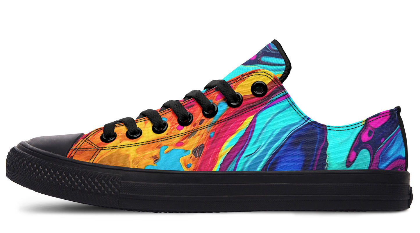 Liquid Abstract Colorful LowTops