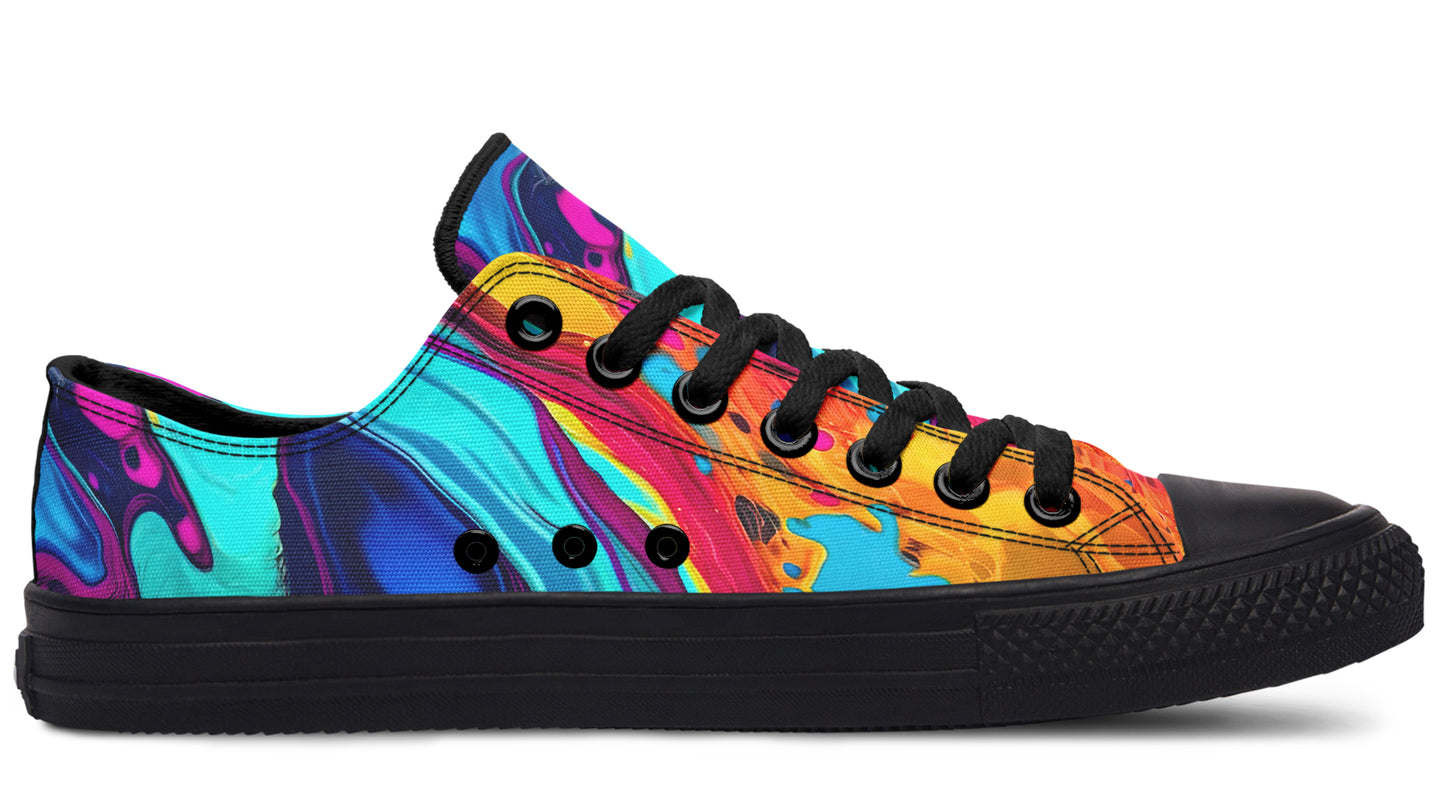Liquid Abstract Colorful LowTops