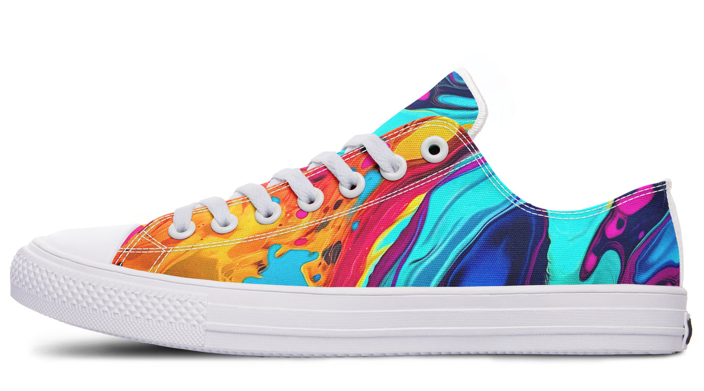 Liquid Abstract Colorful LowTops