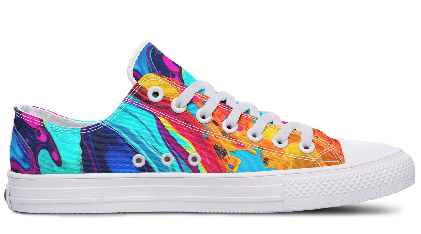 Liquid Abstract Colorful LowTops