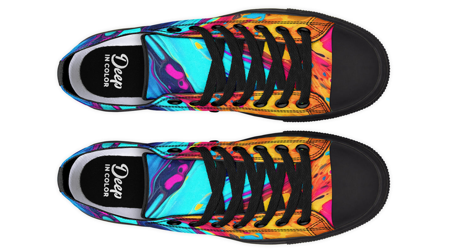 Liquid Abstract Colorful LowTops