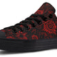 Red Mandala Flower Lowtops