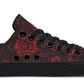 Red Mandala Flower Lowtops