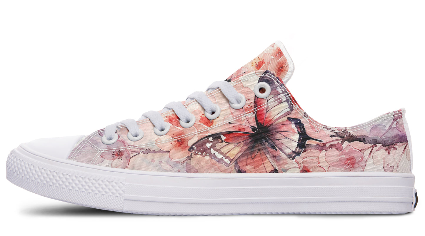 Watercolor Butterfly Lowtops