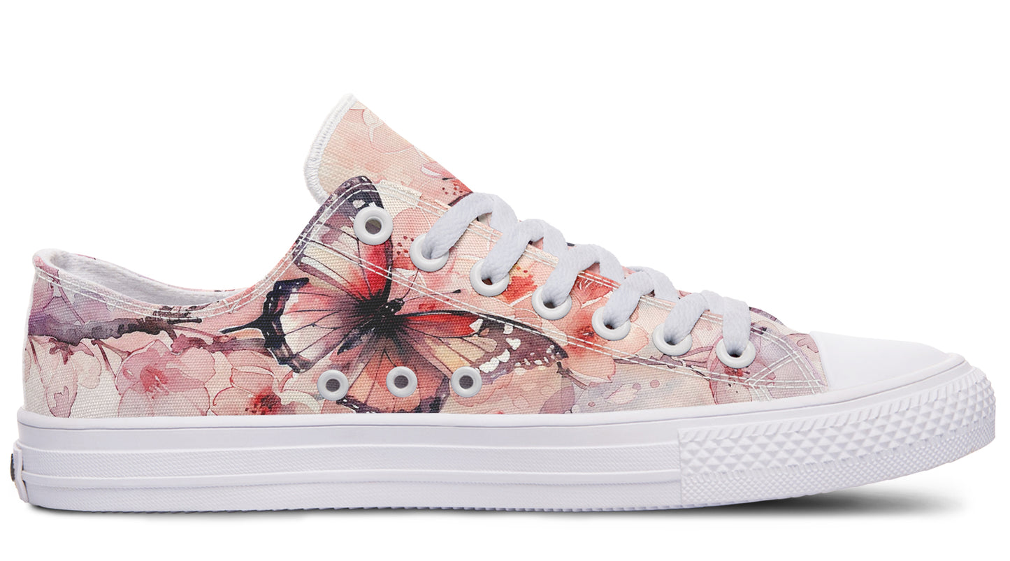 Watercolor Butterfly Lowtops