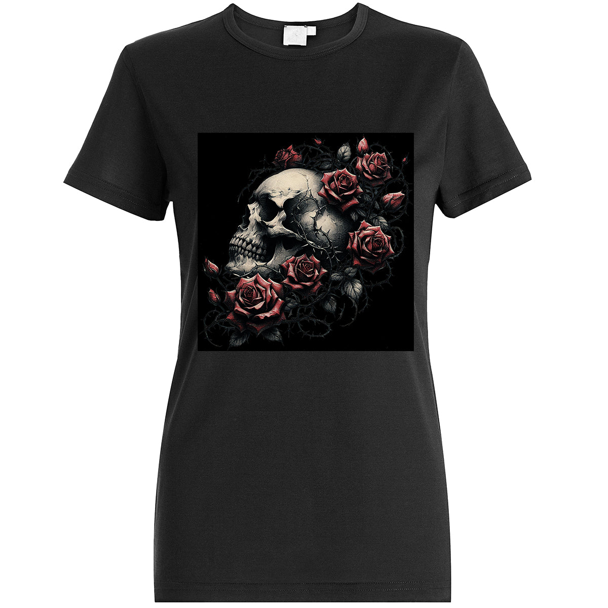 Skull With Roses Tshirt