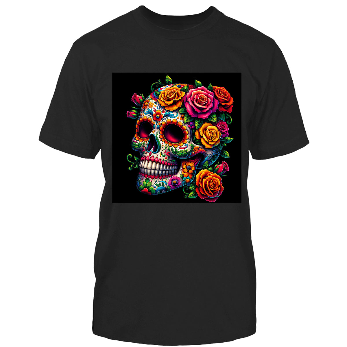 Sugar Skull And Roses Tshirt