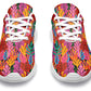Colorful Abstract Leaves Sneakers