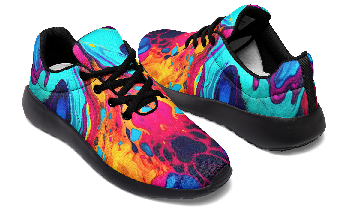 Liquid Abstract Colorful Sneakers