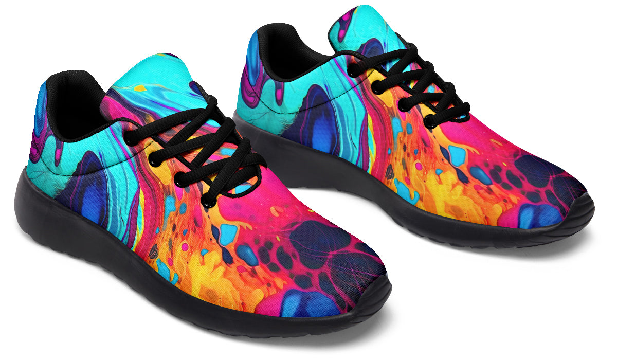 Liquid Abstract Colorful Sneakers