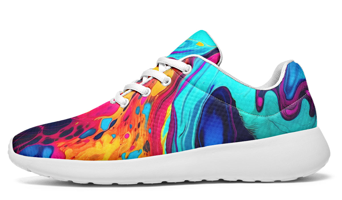 Liquid Abstract Colorful Sneakers