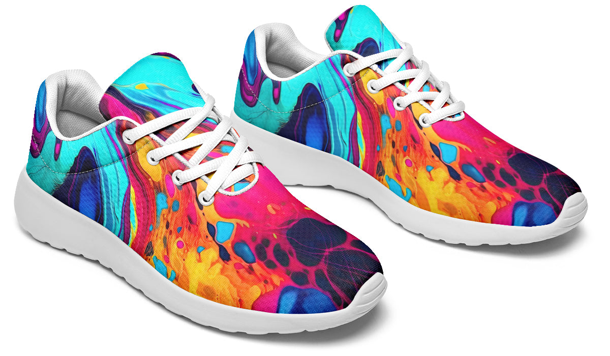 Liquid Abstract Colorful Sneakers