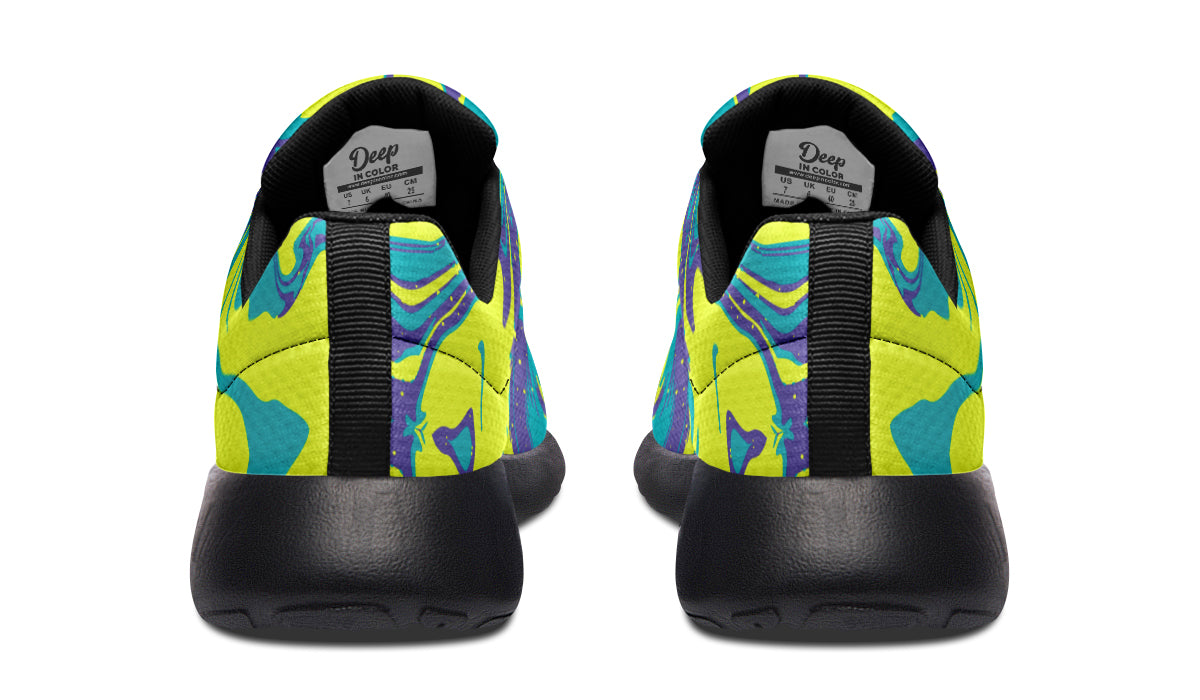 Purple Yellow Liquid Sneakers