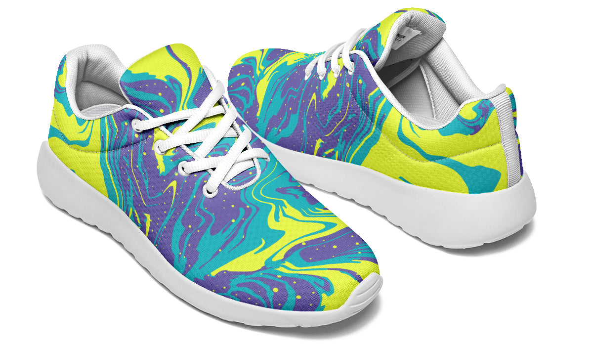 Purple Yellow Liquid Sneakers
