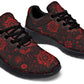 Red Mandala Flower Sneakers
