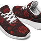Red Mandala Flower Sneakers