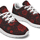 Red Mandala Flower Sneakers