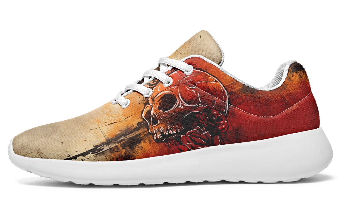 Rusty Skull And Roses Sneakers
