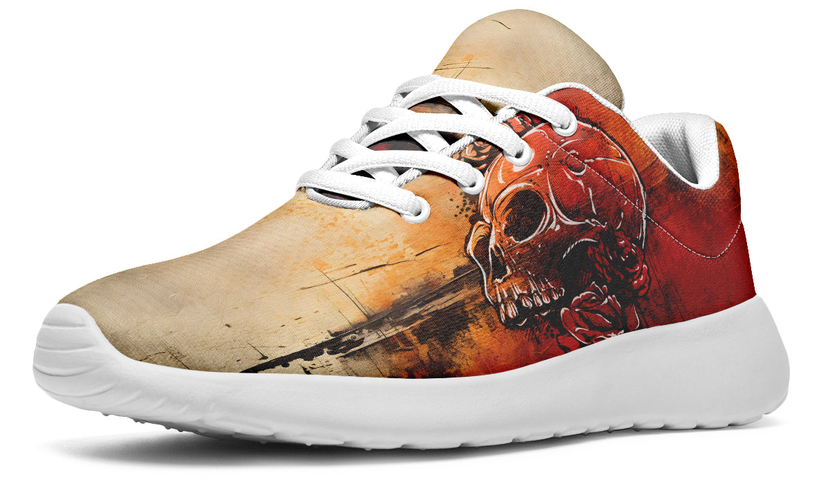 Rusty Skull And Roses Sneakers