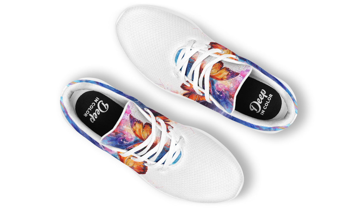 Watercolor Butterfly Sneakers